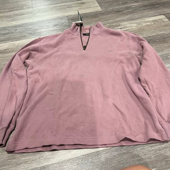 Rodd & Gunn Pink Men's Alton Ave Quarter-Zip Sweatshirt Size Medium - Picture 8 of 8